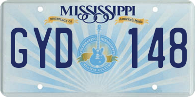 MS license plate GYD148