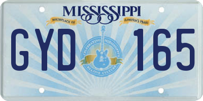 MS license plate GYD165