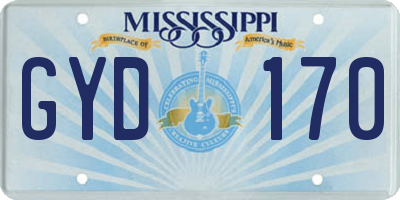 MS license plate GYD170