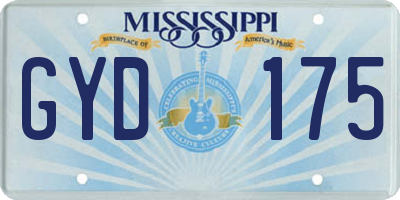 MS license plate GYD175