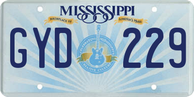 MS license plate GYD229
