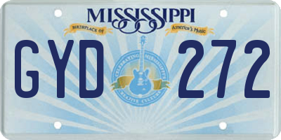 MS license plate GYD272