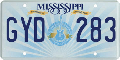 MS license plate GYD283