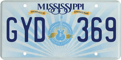 MS license plate GYD369