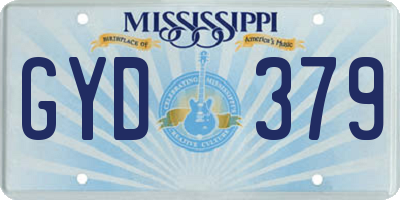 MS license plate GYD379