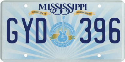 MS license plate GYD396