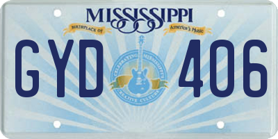 MS license plate GYD406