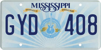MS license plate GYD408