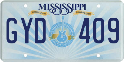 MS license plate GYD409