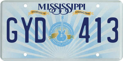 MS license plate GYD413
