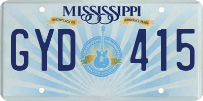 MS license plate GYD415