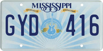 MS license plate GYD416
