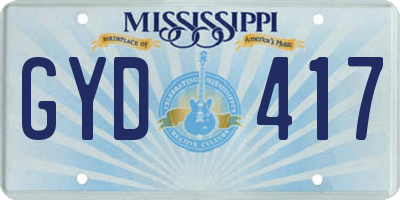 MS license plate GYD417