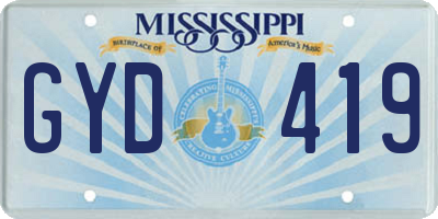 MS license plate GYD419