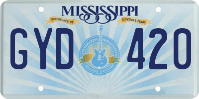 MS license plate GYD420