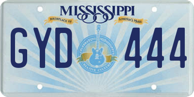 MS license plate GYD444