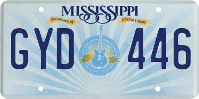 MS license plate GYD446