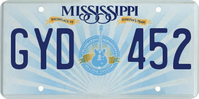 MS license plate GYD452