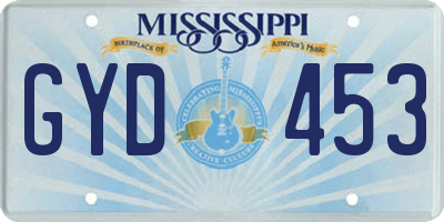 MS license plate GYD453
