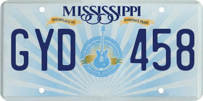 MS license plate GYD458