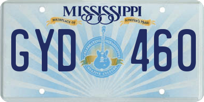 MS license plate GYD460