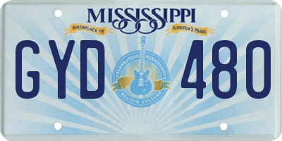 MS license plate GYD480