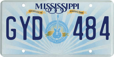 MS license plate GYD484