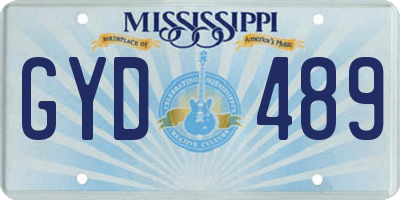 MS license plate GYD489