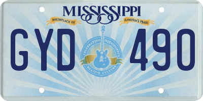 MS license plate GYD490