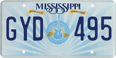 MS license plate GYD495