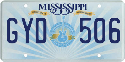 MS license plate GYD506