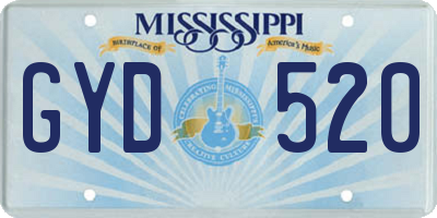 MS license plate GYD520
