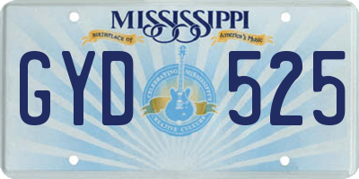 MS license plate GYD525