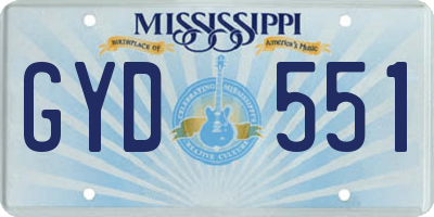 MS license plate GYD551