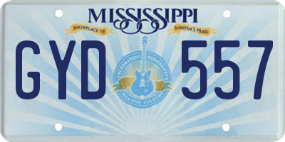 MS license plate GYD557