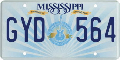 MS license plate GYD564