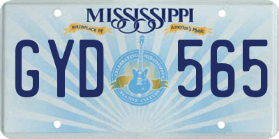 MS license plate GYD565