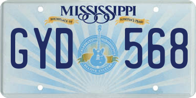 MS license plate GYD568