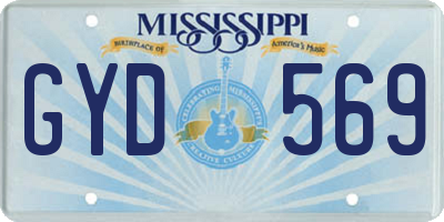 MS license plate GYD569