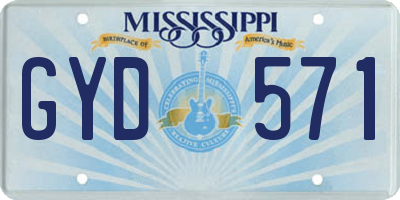 MS license plate GYD571