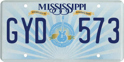 MS license plate GYD573