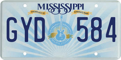 MS license plate GYD584