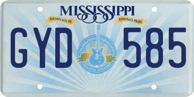 MS license plate GYD585