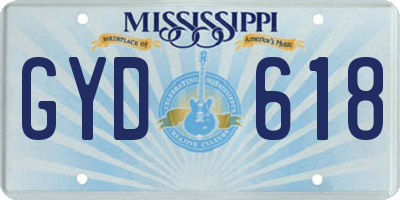 MS license plate GYD618