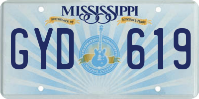 MS license plate GYD619