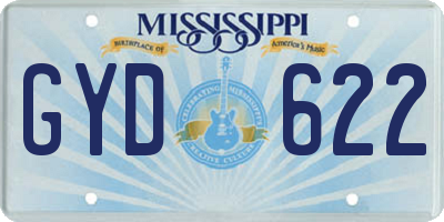MS license plate GYD622
