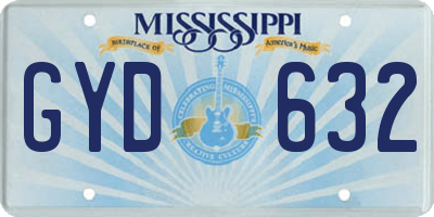 MS license plate GYD632