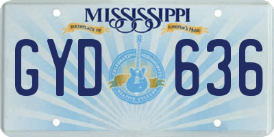 MS license plate GYD636