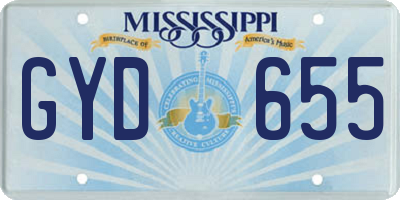 MS license plate GYD655
