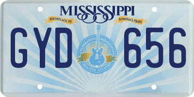 MS license plate GYD656